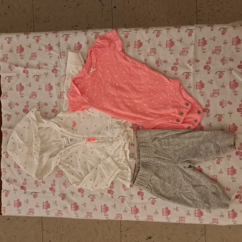 Complete Newborn Carter's Baby Girl outfit